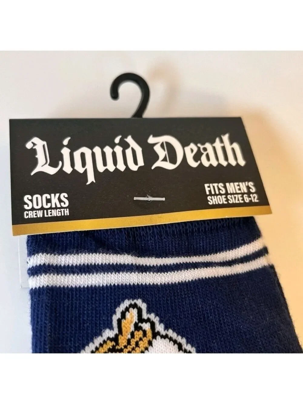 4 /$25 Liquid Death Novelty Crew Socks Mens Crazy Socks Stocking Stuffer